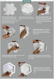 CrafTreat 3D Fold Shapes - Shadow Box White - Hexagon 4pcs