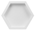 CrafTreat 3D Fold Shapes - Shadow Box White - Hexagon 4pcs