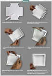 CrafTreat 3D Fold Shapes - Frames White - Square Combo 4pcs
