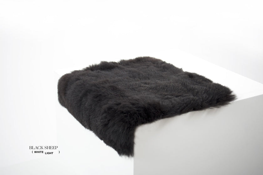 Shorn Black Icelandic Sheepskin Chair Pad