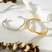Style CHANBA: Avant Garde Abstract Shaped Bracelet in Gold