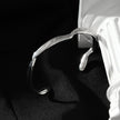 CHANBA Silver (White Gold): Avant Garde Abstract Shaped Bracelet