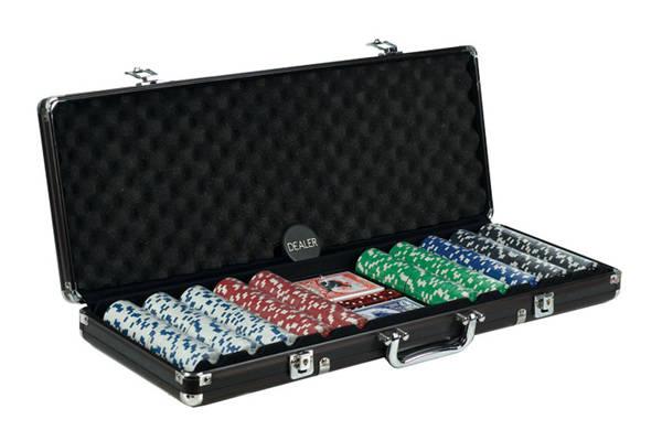 CHH Games - 500 Pc Dice Chip Black Poker Set