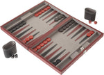 CHH Games - Backgammon - 15 Inch Black&Red Leatherette Backgammon