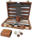 CHH Games - Backgammon - 15 Inch Vinyl Brown &Amp; White Backgammon
