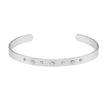 CHIMAKAK Silver (White Gold): Star-Engraved Zirconia Embedded Band Bracelet