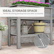 Outsunny Elevated Planter Paradise: Raised Bed Box with Shelf for Flowers, Vegetables, and Planter Box, Drain Holes, 36