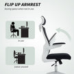 Andre Ergonomic Office Chair with 2D Lumbar Support and adjustable Headrest-Black/White