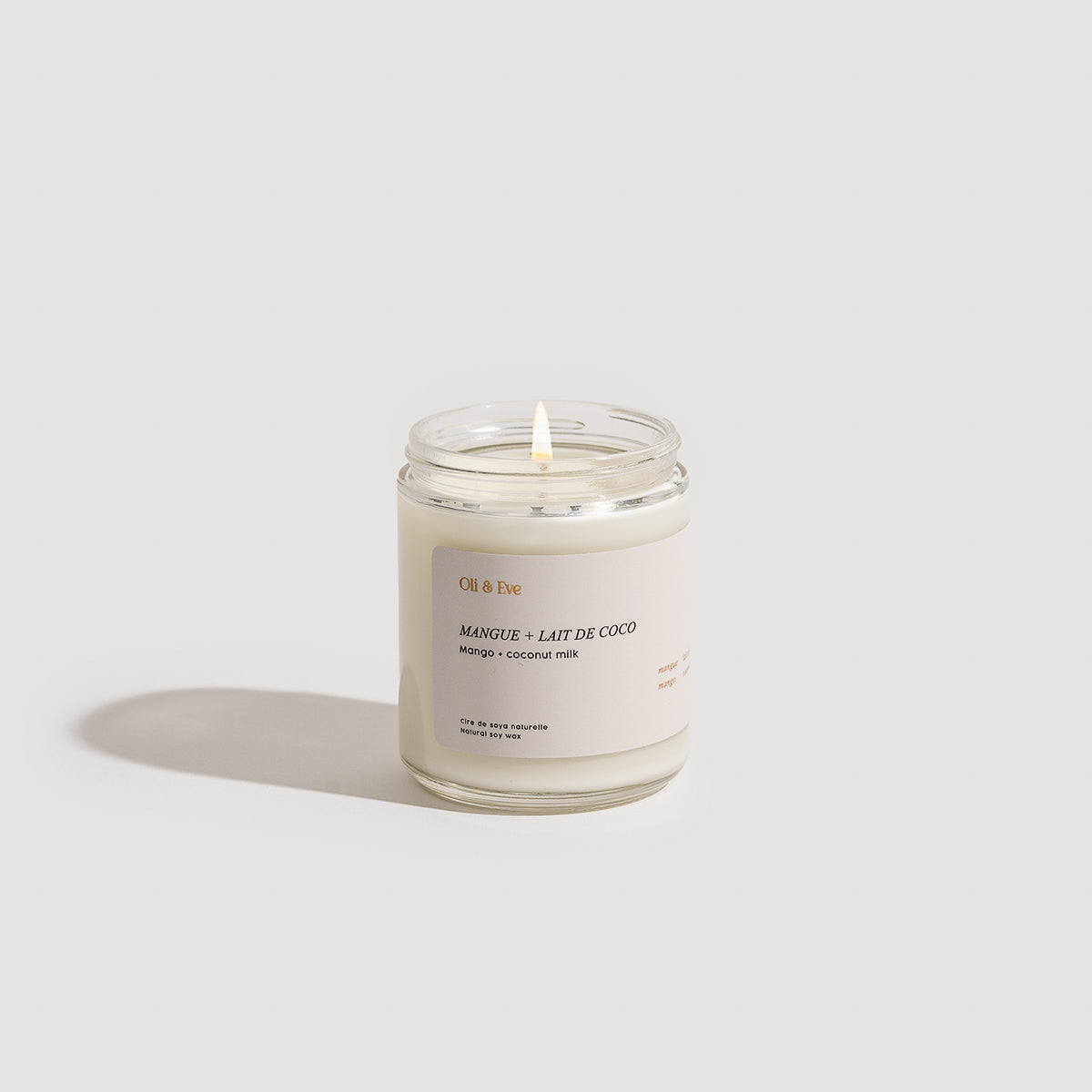 Chandelle - Mangue et lait de coco en verre 8oz