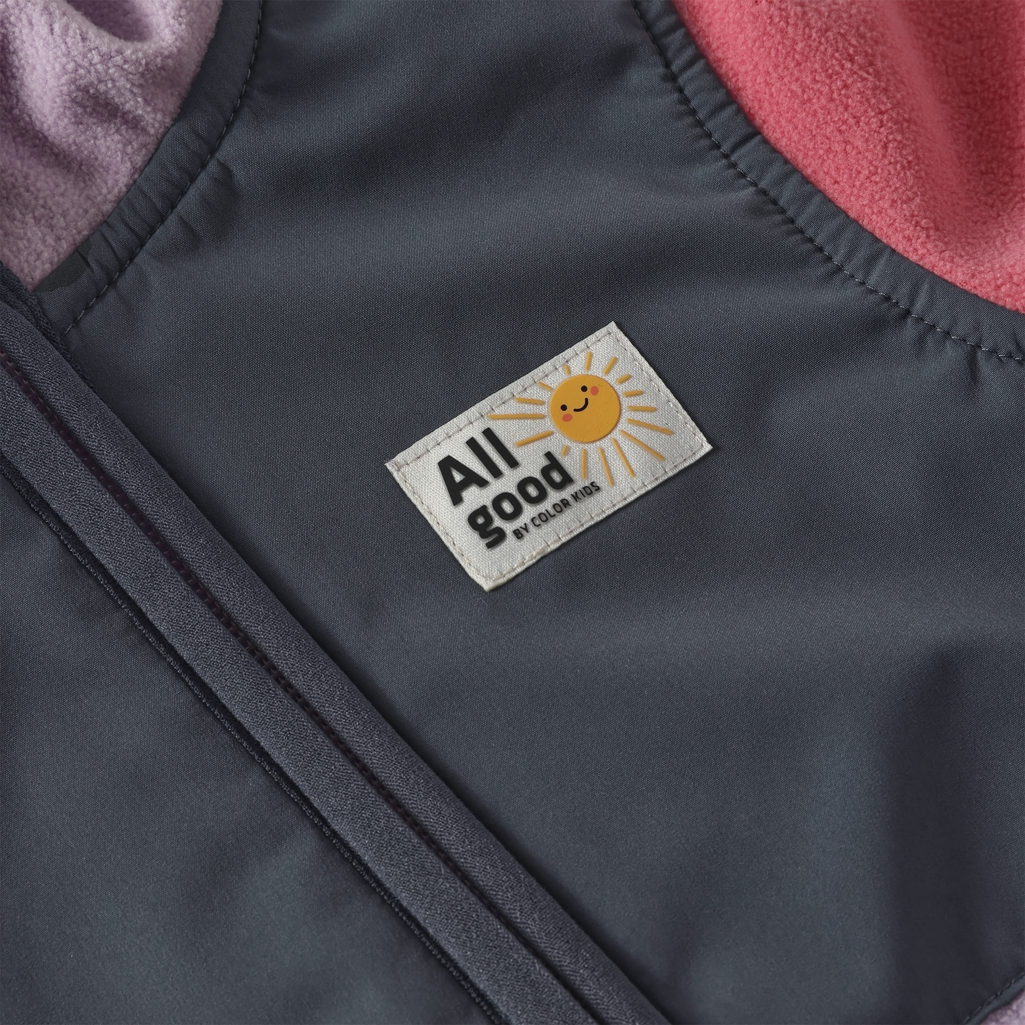 Colorblock Fleece Suit | Purple & Yellow & Pink | Color Kids