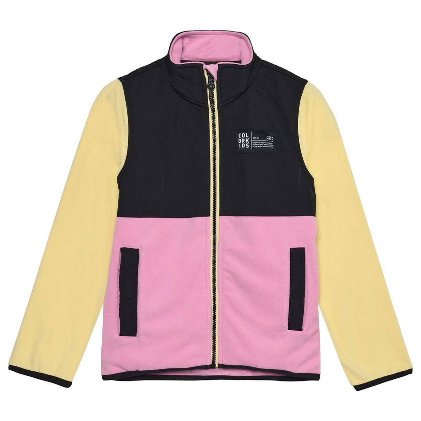 Colourblock Fleece | Pink & Yellow | Color Kids