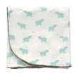 Couverture d'emmaillotement en coton biologique (motif ours arctique bleu)