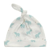 Chapeau en coton bio à nœud - Motif ours bleu arctique