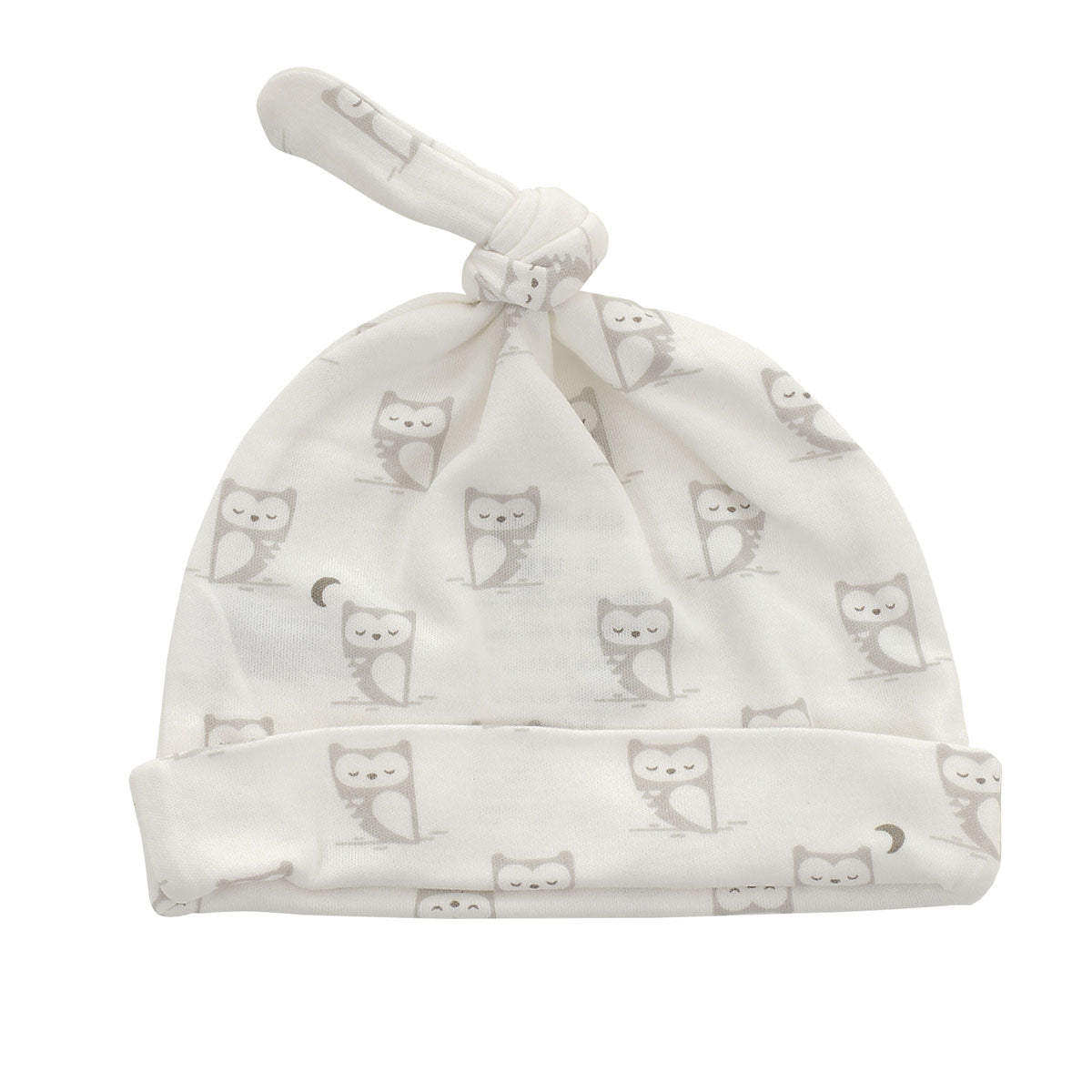 Chapeau en coton biologique à nœud - Chouette des neiges