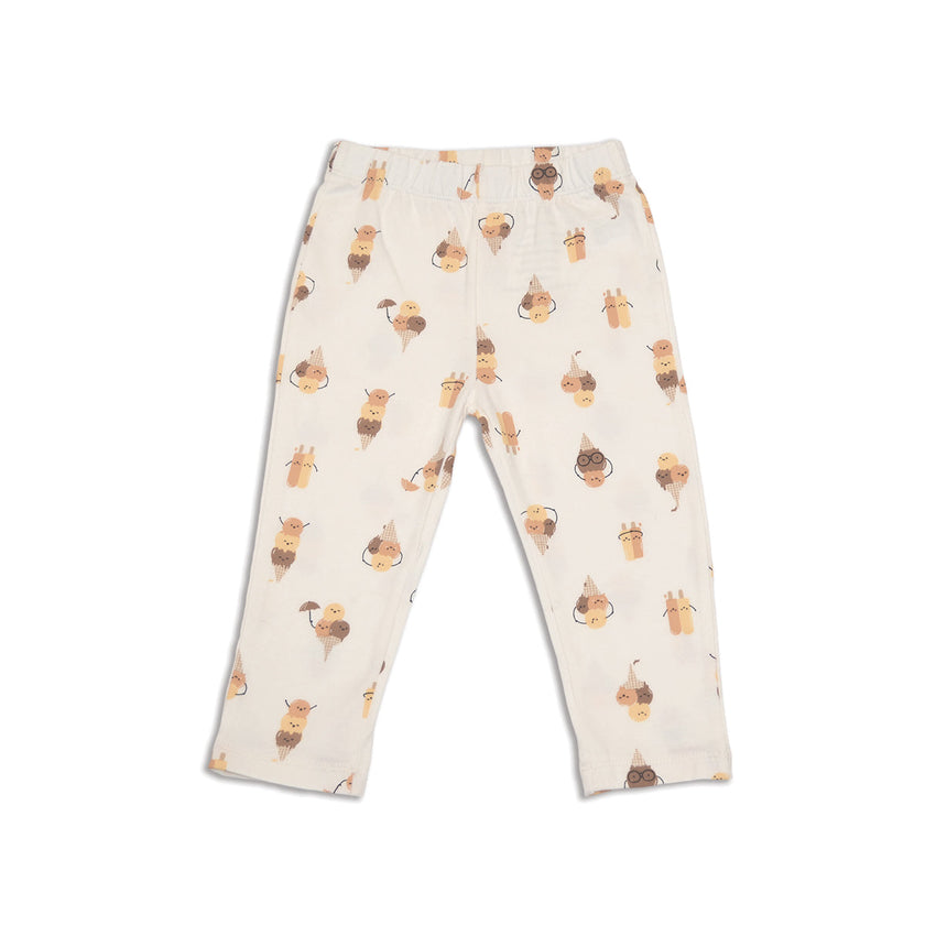 Leggings Capri en coton biologique (Motif Icy Pals)