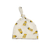 Chapeau à nœud en coton biologique (imprimé ours en miel)