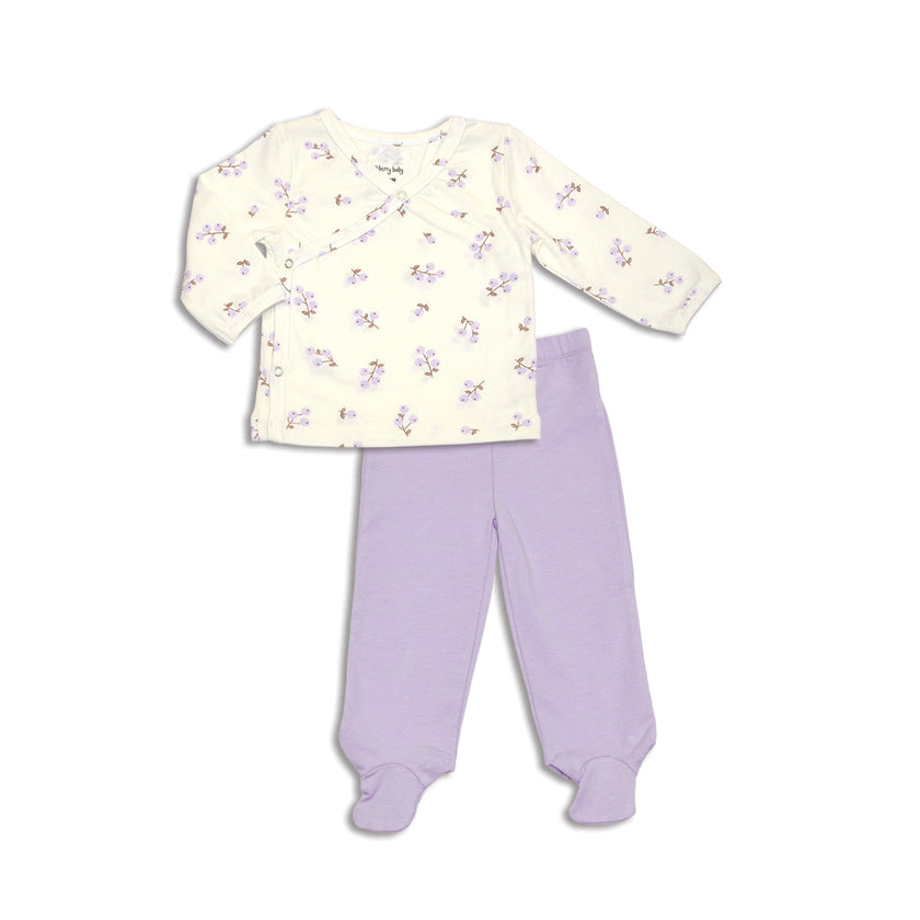 Ensemble Kimono en Coton Bio (Motif Baies d'Hiver/Licorne)