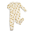 Chaussons à fermeture éclair en coton biologique (motif ours en miel)