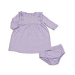 Robe à volants en coton biologique avec culotte (Licorne)