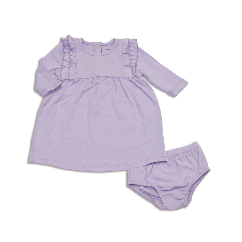 Robe à volants en coton biologique avec culotte (Licorne)