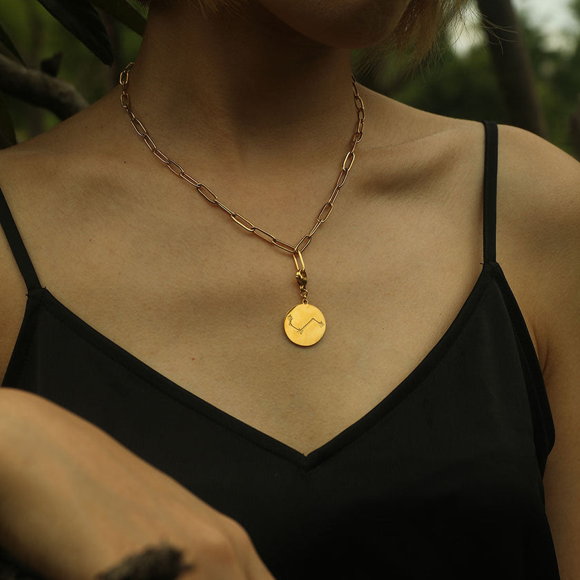 ZODIAC CONSTELLATION Double Sided Charm