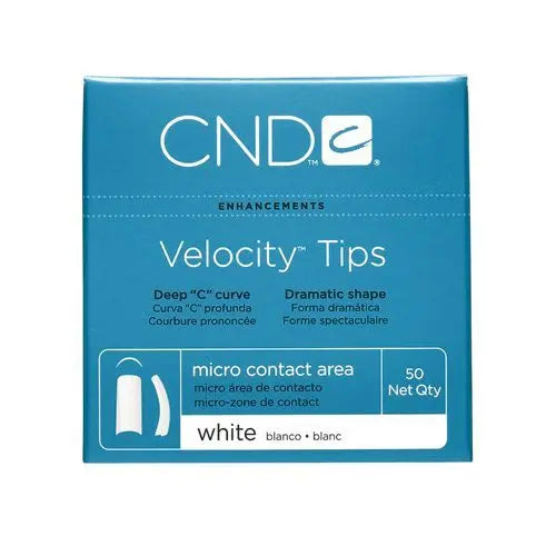 CND - Velocity Tips White 50Pk