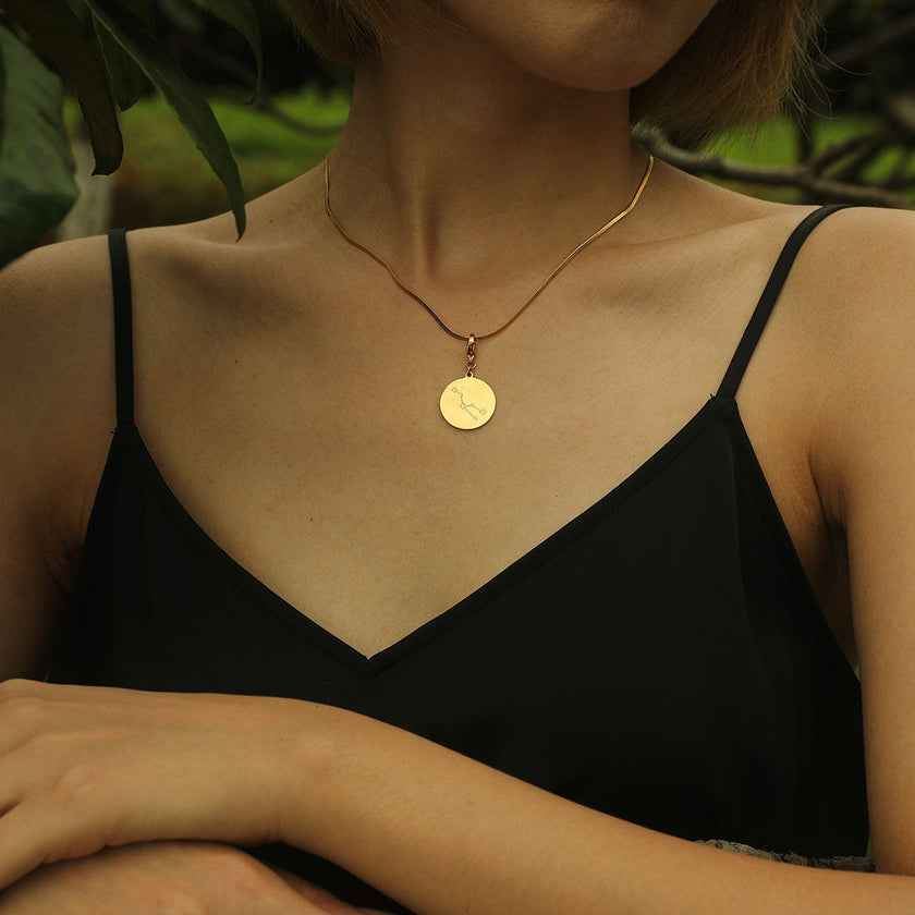 ZODIAC CONSTELLATION Double Sided Charm
