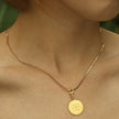 MILA: Snake Skin Textured Delicate Width Gold Chain Necklace