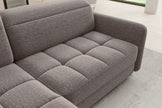 Barea 3 Seater Storage Sleeper Chaise Sofa - Fudge Brown