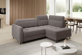 Barea 3 Seater Storage Sleeper Chaise Sofa - Fudge Brown
