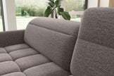 Barea 3 Seater Storage Sleeper Chaise Sofa - Fudge Brown