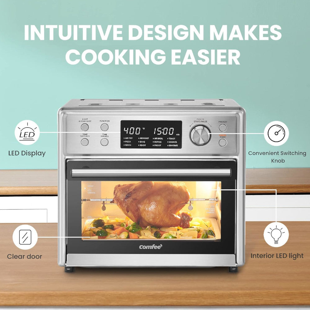 COMFEE CO-F25A1 12-in-1 Air Fryer Oven with Rotisserie - Blemished package with full warranty