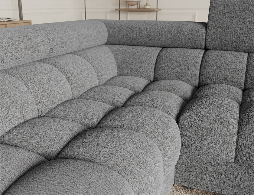 Fectory Sectional Storage Sleeper Chaise Sofa - Grey