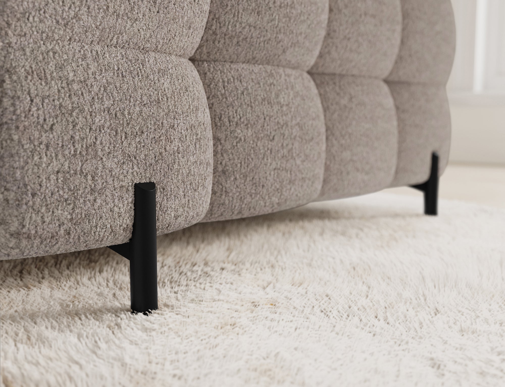 Fectory Sectional Storage Sleeper Chaise Sofa - Beige