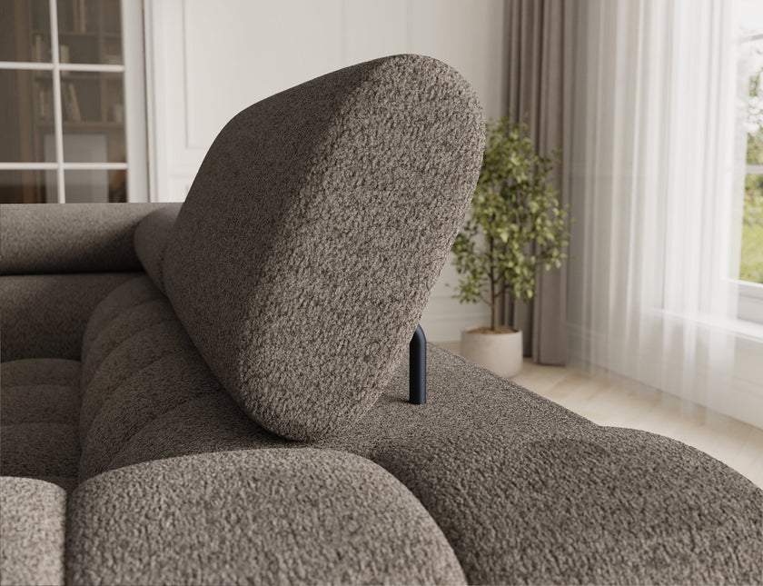 Fectory Sectional Storage Sleeper Chaise Sofa - Taupe