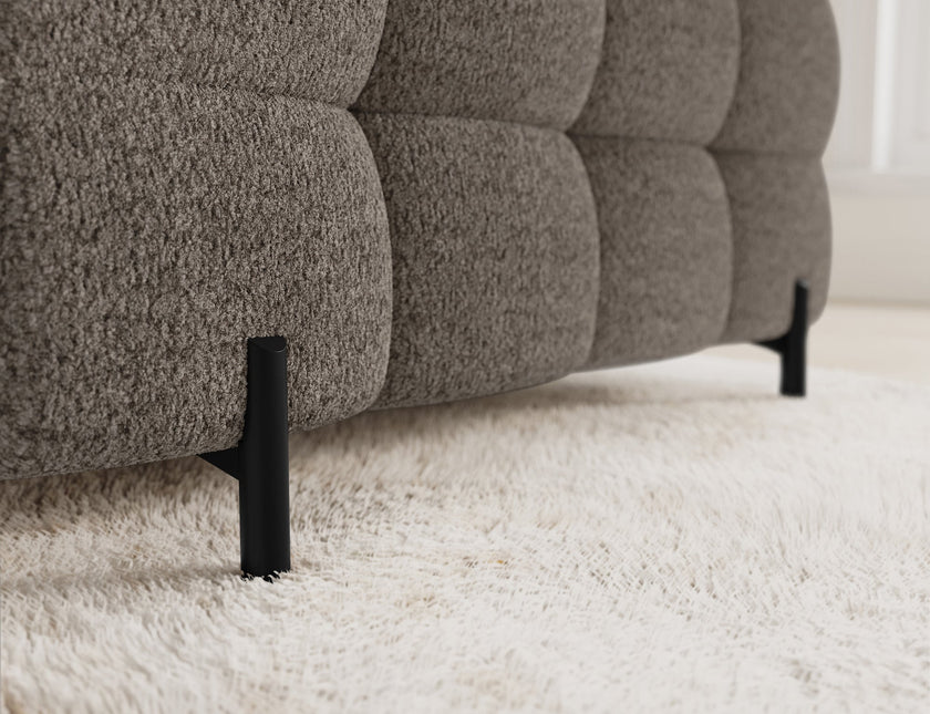 Fectory Sectional Storage Sleeper Chaise Sofa - Taupe