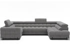 Fectory Sectional Storage Sleeper Chaise Sofa - Grey