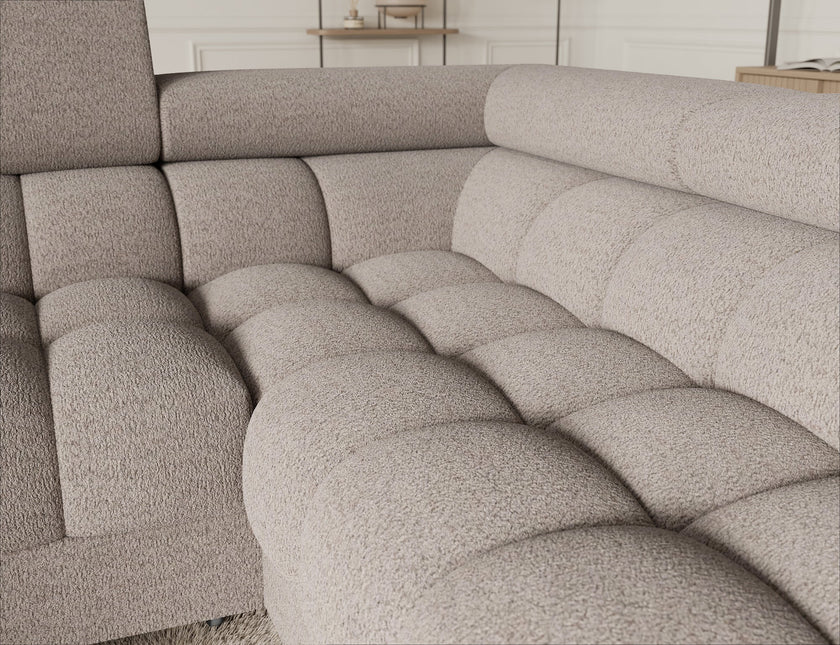 Fectory Sectional Storage Sleeper Chaise Sofa - Beige
