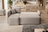Hadson 3 Seater Storage Sleeper Chaise Sofa - Beige
