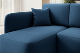 Hadson 3 Seater Storage Sleeper Chaise Sofa - Blue