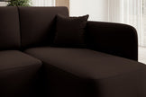 Hadson 3 Seater Storage Sleeper Chaise Sofa - Dark Brown