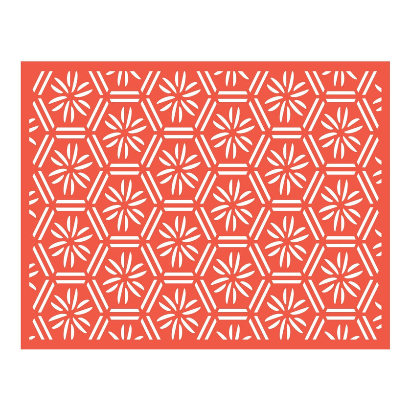 Geometric Floral Background Cutting Die Set (1pc)