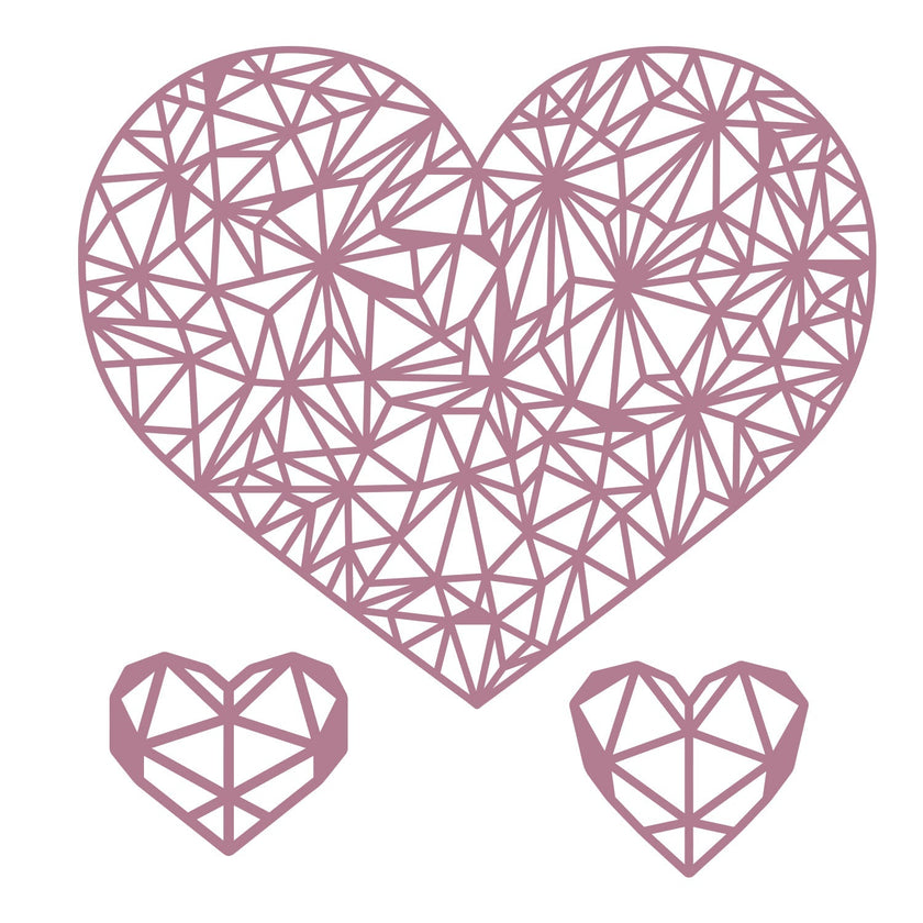 Geometric Hearts Cutting Die Set (3pc)