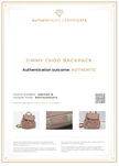 JIMMY CHOO Vintage Stella Star Studs Leather Backpack Pink Beige 7492K