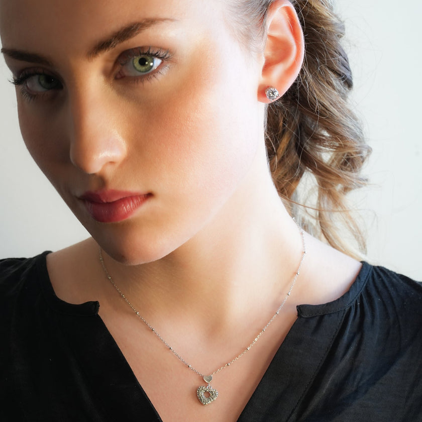 CODI Argent (Or Blanc) : Boucles d'oreilles quotidiennes essentielles en moissanite (alternative au diamant)