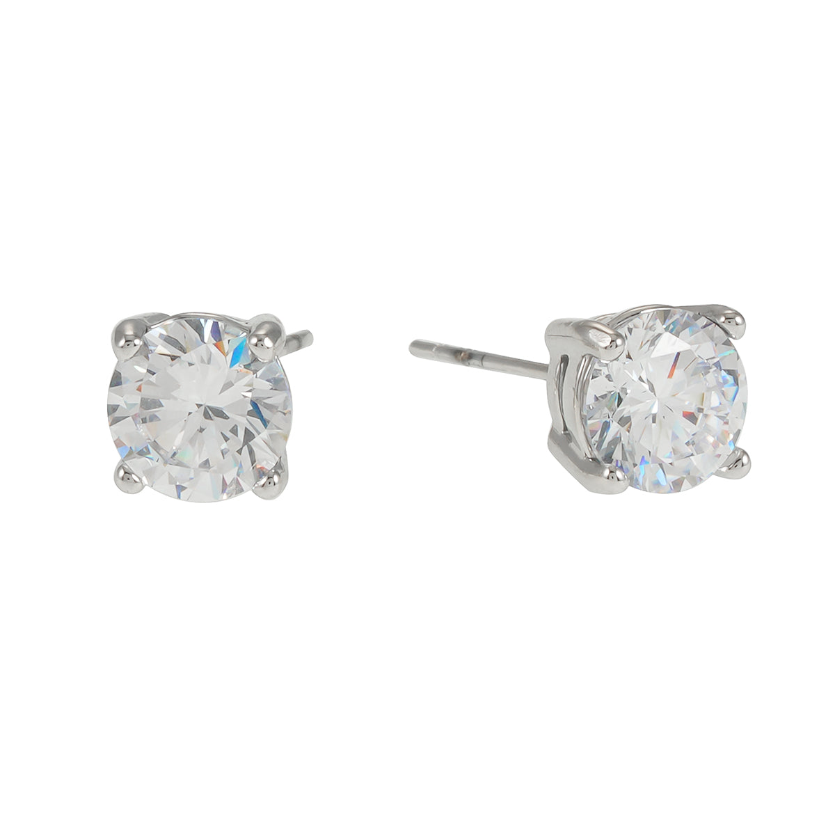 CODI Argent (Or Blanc) : Boucles d'oreilles quotidiennes essentielles en moissanite (alternative au diamant)