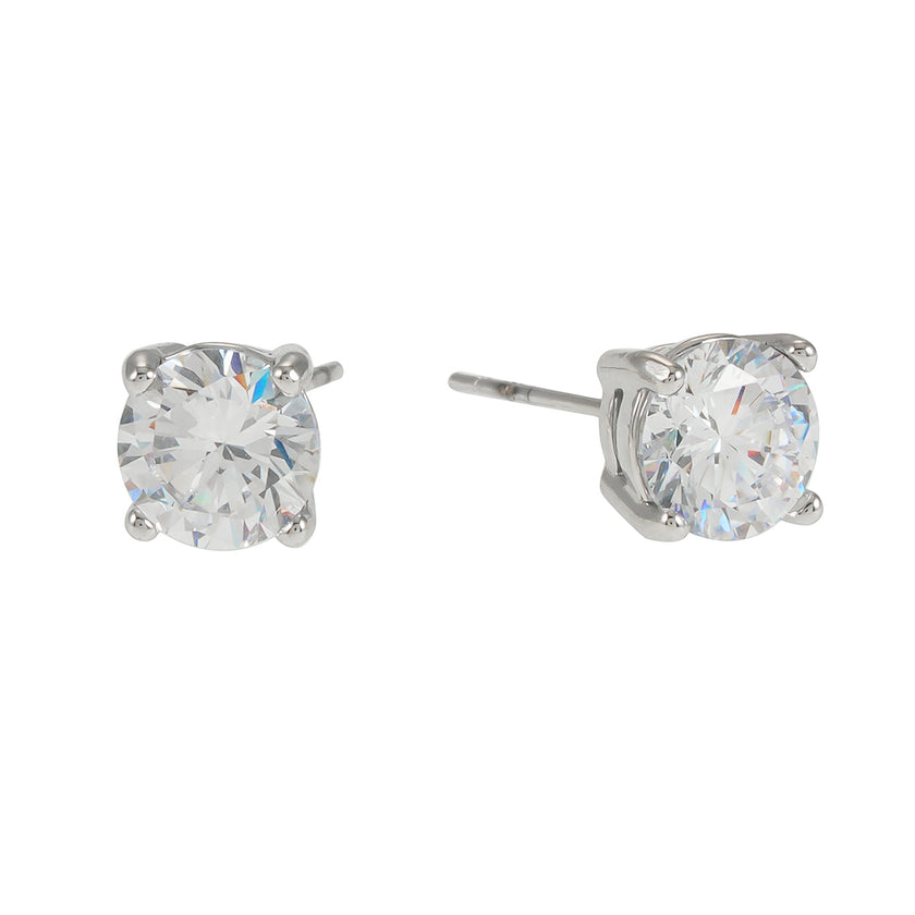 CODI Argent (Or Blanc) : Boucles d'oreilles quotidiennes essentielles en moissanite (alternative au diamant)