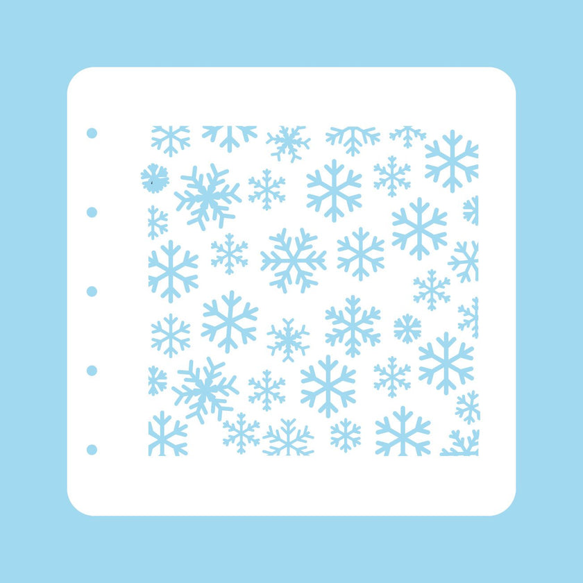 Stencil A6 For Magnetic Colour Set Christmas Time Snowflakes