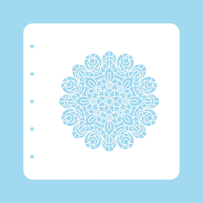 Stencil A6 For Magnetic Colour Set Christmas Time Mandala