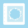 Stencil A6 For Magnetic Colour Set Christmas Time Stars in Strangled Circles
